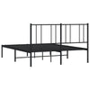 Sengeramme i metall med hodegavl svart 120x190 cm