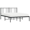 Sengeramme i metall med sengegavl svart 120x200 cm