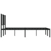 Sengeramme i metall med sengegavl svart 120x200 cm