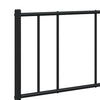 Sengeramme i metall med sengegavl svart 120x200 cm