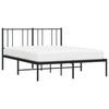 Sengeramme i metall med hodegavl svart 135x190 cm