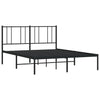 Sengeramme i metall med hodegavl svart 135x190 cm