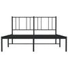 Sengeramme i metall med hodegavl svart 135x190 cm