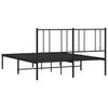 Sengeramme i metall med hodegavl svart 135x190 cm
