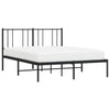 Sengeramme i metall med hodegavl svart 140x190 cm