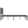 Sengeramme i metall med hodegavl svart 140x190 cm