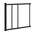 Sengeramme i metall med hodegavl svart 140x190 cm