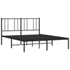 Sengeramme i metall med sengegavl svart 140x200 cm