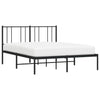 Sengeramme i metall med sengegavl svart 150x200 cm