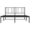 Sengeramme i metall med hodegavl svart 160x200 cm