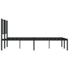 Sengeramme i metall med hodegavl svart 160x200 cm