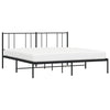 Sengeramme i metall med sengegavl svart 183x213 cm