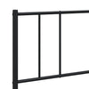 Sengeramme i metall med sengegavl svart 183x213 cm