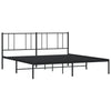 Sengeramme i metall med sengegavl svart 193x203 cm