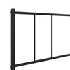 Sengeramme i metall med hode- og fotgavl svart 75x190 cm