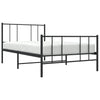 Sengeramme i metall med hode- og fotgavl svart 90x190 cm
