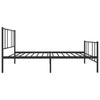 Sengeramme i metall med hode- og fotgavl svart 90x190 cm