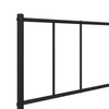 Sengeramme i metall med hode- og fotgavl svart 90x190 cm