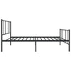 Sengeramme i metall med hode- og fotgavl svart 107x203 cm