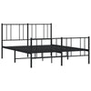 Sengeramme i metall med hode- og fotgavl svart 120x190 cm