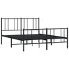 Sengeramme i metall med hode- og fotgavl svart 135x190 cm