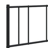 Sengeramme i metall med hode- og fotgavl svart 135x190 cm