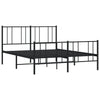 Sengeramme i metall med hode- og fotgavl svart 140x190 cm