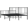Sengeramme i metall med hode- og fotgavl svart 140x190 cm