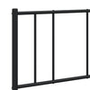 Sengeramme i metall med hode- og fotgavl svart 140x190 cm