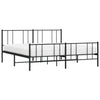 Sengeramme i metall uten madrass med fotgavl svart 180x200 cm