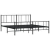 Sengeramme i metall uten madrass med fotgavl svart 180x200 cm