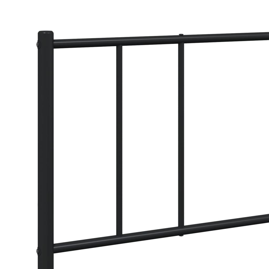Sengeramme i metall uten madrass med fotgavl svart 180x200 cm