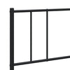 Sengeramme i metall uten madrass med fotgavl svart 180x200 cm