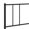 Sengeramme i metall med hode- og fotgavl svart 183x213 cm