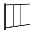 Sengeramme i metall med hode- og fotgavl svart 200x200 cm