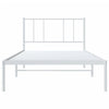 Sengeramme i metall uten madrass med hodegavl hvit 75x190 cm