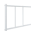 Sengeramme i metall uten madrass med hodegavl hvit 75x190 cm