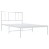 Sengeramme i metall med hodegavl hvit 90x190 cm