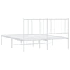 Sengeramme i metall med hodegavl hvit 135x190 cm
