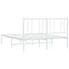 Sengeramme i metall med sengegavl hvit 150x200 cm
