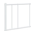 Sengeramme i metall med sengegavl hvit 150x200 cm