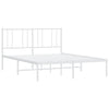 Sengeramme i metall med sengegavl hvit 160x200 cm