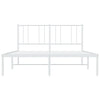 Sengeramme i metall med sengegavl hvit 160x200 cm
