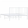 Sengeramme i metall med sengegavl hvit 160x200 cm