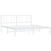 Sengeramme i metall med sengegavl hvit 180x200 cm