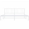 Sengeramme i metall med sengegavl hvit 180x200 cm