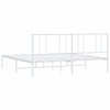 Sengeramme i metall med sengegavl hvit 180x200 cm