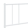 Sengeramme i metall med sengegavl hvit 180x200 cm