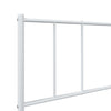 Sengeramme i metall med hode- og fotgavl hvit 90x200 cm