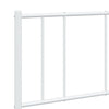 Sengeramme i metall med hode- og fotgavl hvit 120x190 cm